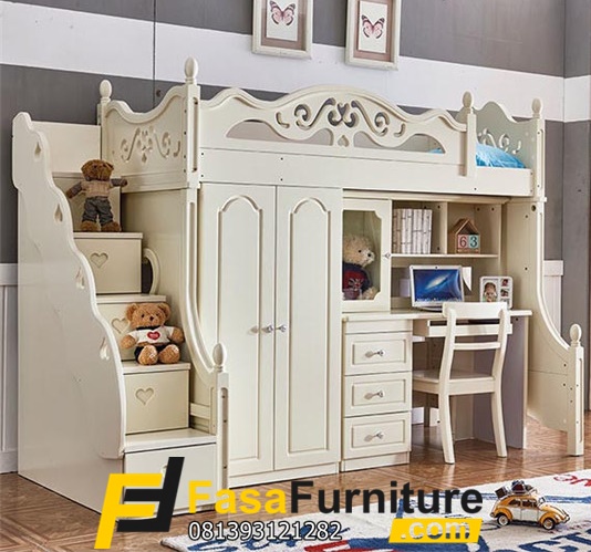 Set Tempat Tidur Anak Multifungsi Model Tingkat