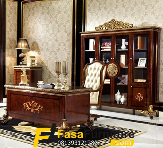 Model Meja Kantor Ukir Jepara
