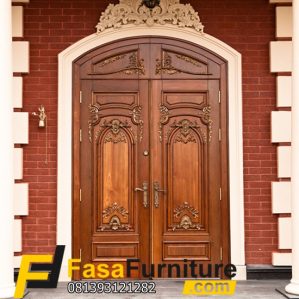 Model Pintu Lengkung Ukir Kupu Tarung