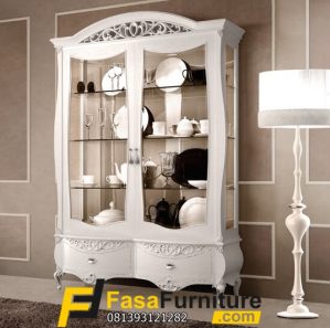 Lemari Hias 2 Pintu Kaca Minimalis