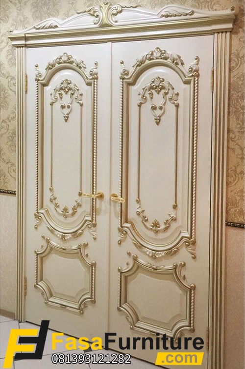 Pintu Kamar Tidur Utama Klasik Double Ukir