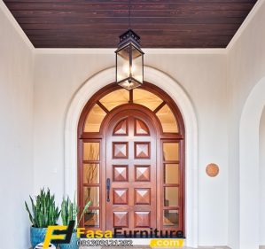 Pintu Utama Lengkung Single Minimalis