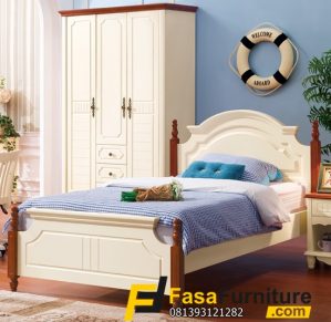 1 Set Tempat Tidur Anak Minimalis Lemari 3 Pintu