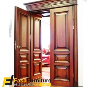 2 Set Pintu Doube Minimalis Kupu Tarung Jati