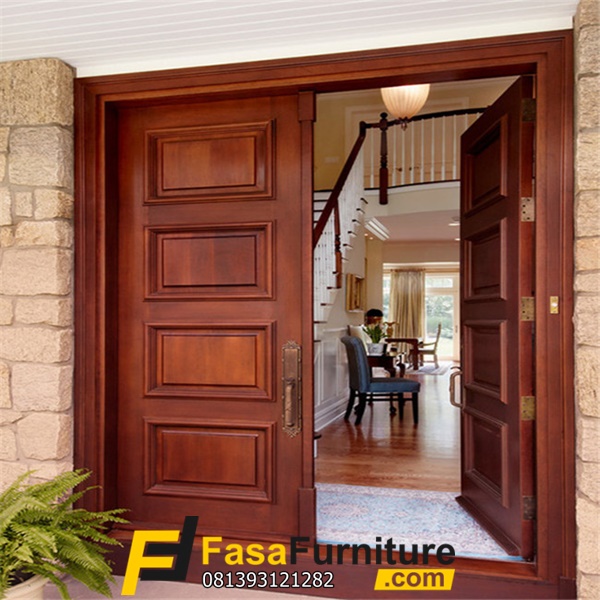Kusen Pintu Depan Minimalis Kayu Jati