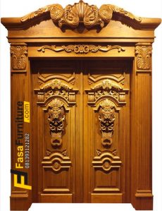 Model Pintu Depan Ukir Kayu Jati Tua