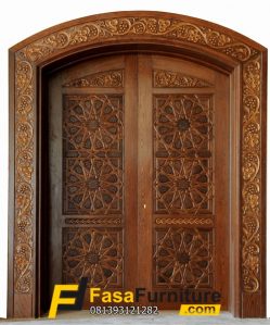 Kusen Pintu Utama Lengkung Ukir modern