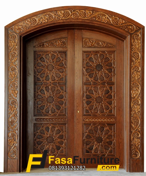 Kusen Pintu Utama Lengkung Ukir modern