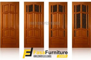Pintu Kantor Kayu Jati Minimalis Modern