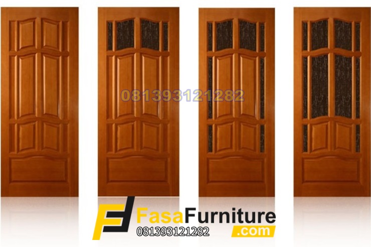 Pintu Kantor Kayu Jati Minimalis Modern