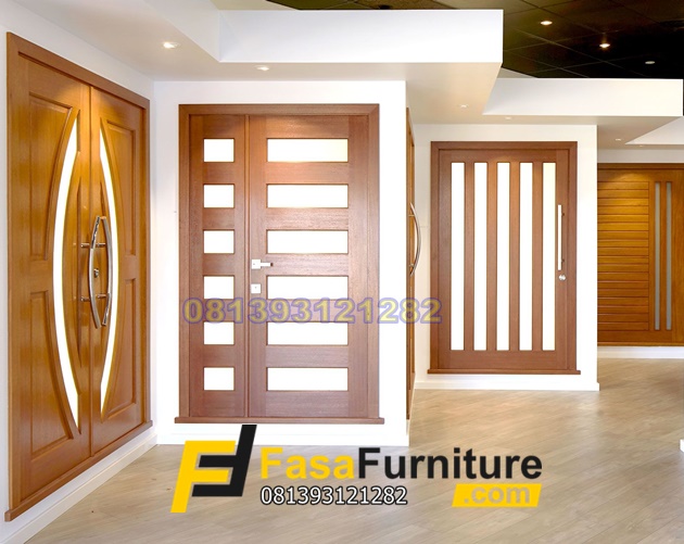 Pintu Rumah Minimalis Modern Dari Kayu Jati