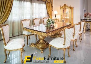 Set Meja Makan Klasik Modern Jepara
