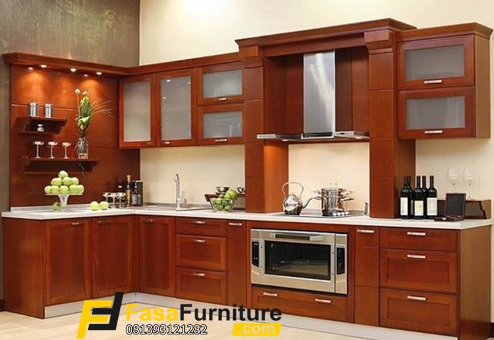 Pengrajin Kitchen Set Mewah Kayu Jati
