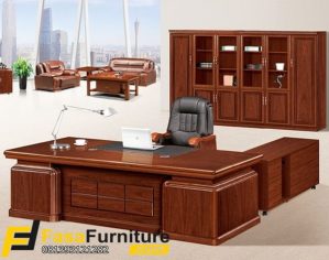 Meja kantor Modern Dari Kayu Jati