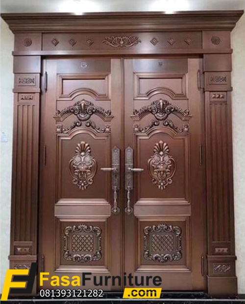 Pintu Rumah Mewah Ukir Kayu Jati