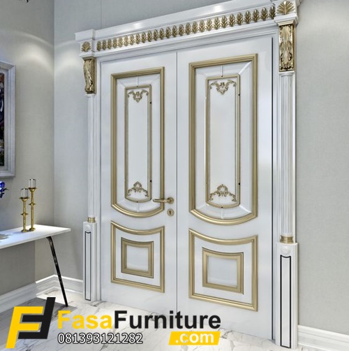 Model Pintu Rumah Mewah Ukiran Gold