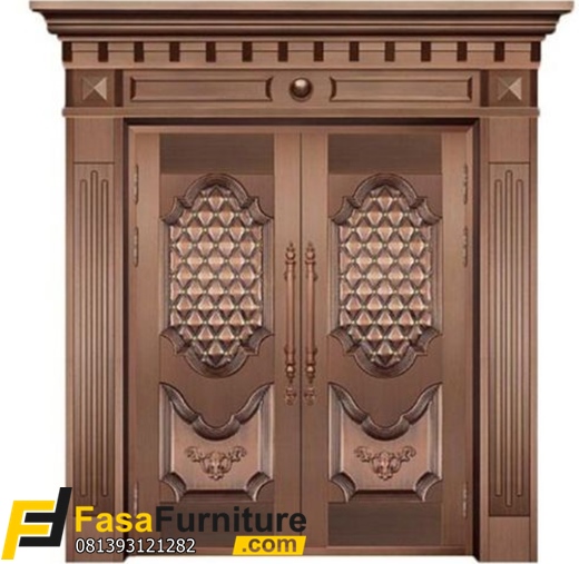 Model Pintu Utama Ukir Kupu Tarung Mewah FF-921