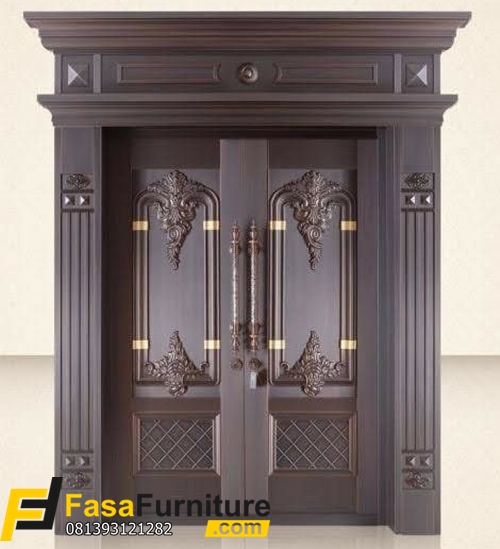 Ukuran Pintu Rumah Klasik 150 x 240 Kupu Tarung Mewah