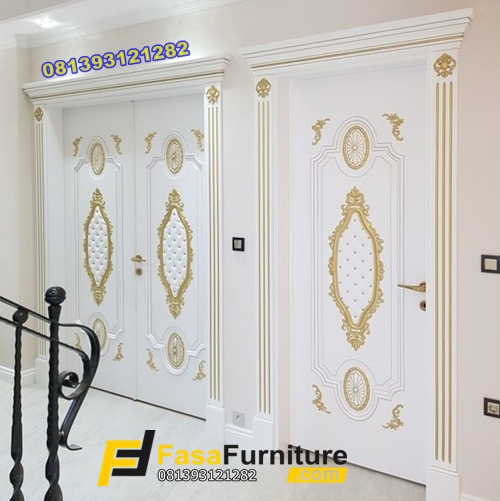 Model Pintu Rumah Mewah Ukiran Gold Klasik Terbaru