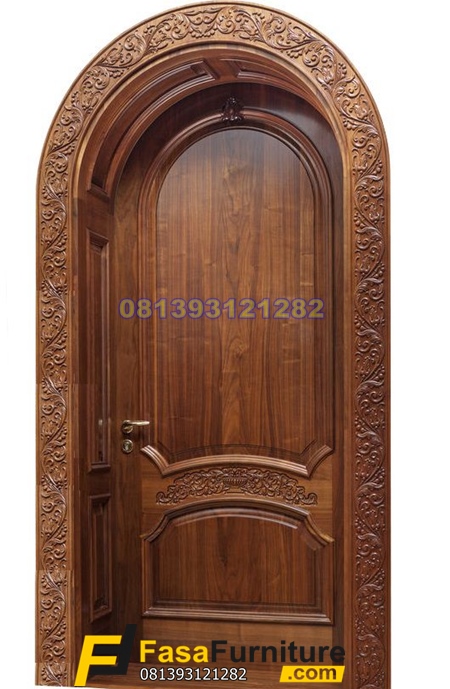 Pintu Kamar Tidur Lengkung Klasik Ukir Modern