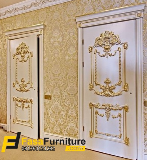Pintu Kamar Tidur Mewah Ukiran Gold