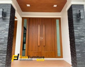 Pintu Rumah Minimalis 2 Pintu Motif Salur Mewah