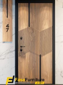 Model Pintu Kamar Tidur Salur CNC Minimalis Modern
