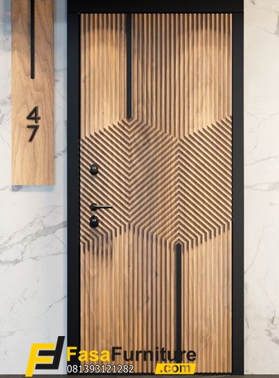 Model Pintu Kamar Tidur Salur CNC Minimalis Modern