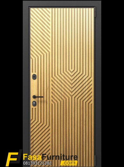 Pintu Kamar Minimalis Motif Salur CNC Terbaru