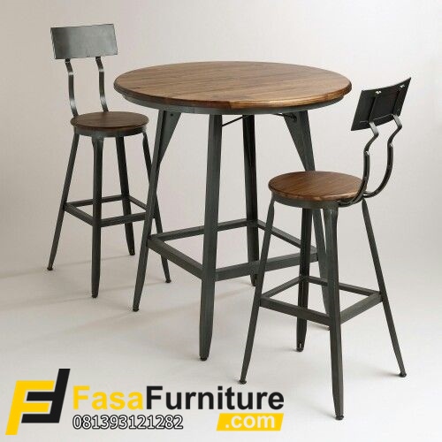 Model Kursi Cafe Tinggi Rangka Besi Modern