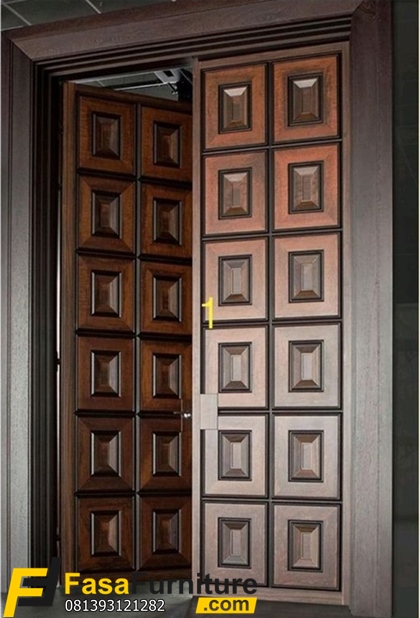 Pintu Rumah Minimalis Profilan List Kotak Mewah