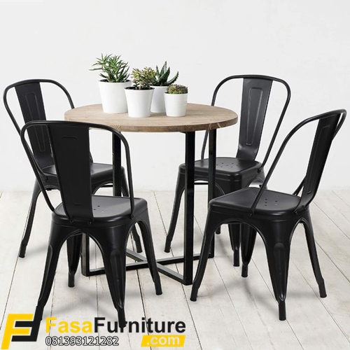 Set Meja Kursi Cafe Besi Modern