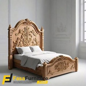 Jual Tempat Tidur Mewah Ukir Terbaru Kayu Jati