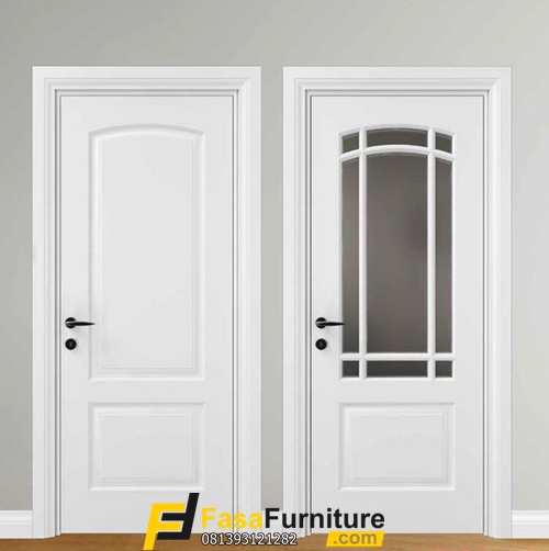 Pintu Kamar Minimalis Putih Kayu Nangka Harga Murah