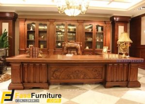Model Meja Direktur Jati Modern