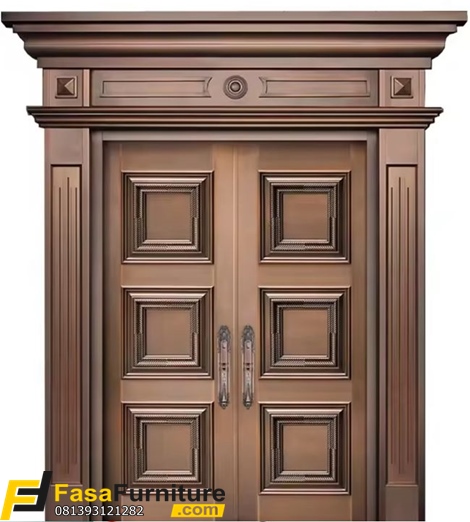 Model Pintu Utama Profilan List Timbul Mewah