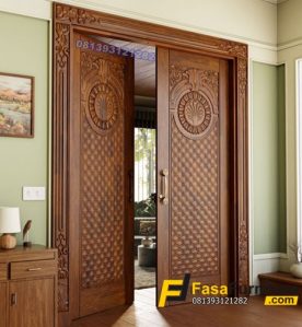 Pintu Rumah 2 Pintu Ukir Terbaru