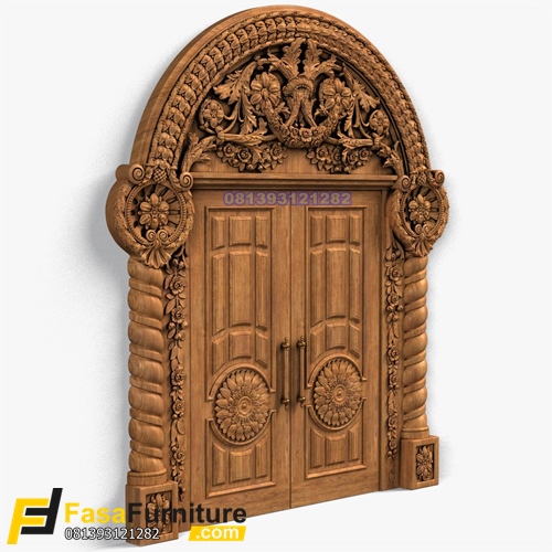 Contoh Pintu Rumah Mewah Kayu Jati Tpk A1