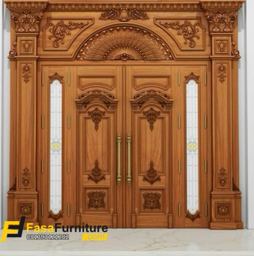 Pintu Jendela Rumah Mewah Klasik Kayu Jati