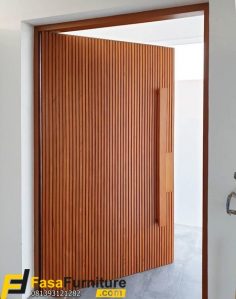 Model Pintu Rumah 1 Pintu Profilan Salur Elegan