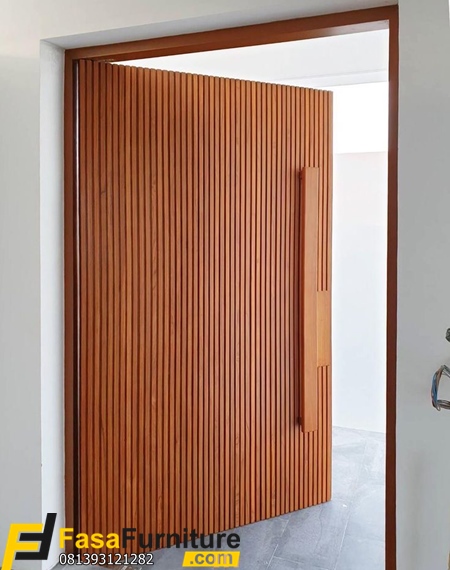 Model Pintu Rumah 1 Pintu Profilan Salur Elegan