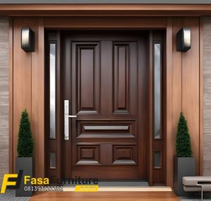 Pintu Utama Minimalis Mewah 1 Pintu + Jendela