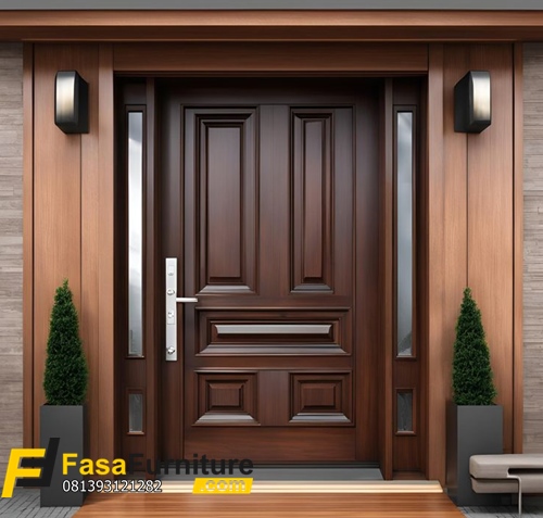 Pintu Utama Minimalis Mewah 1 Pintu + Jendela