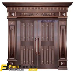 Pintu Depan Minimalis Motif Kuningan Terbaru