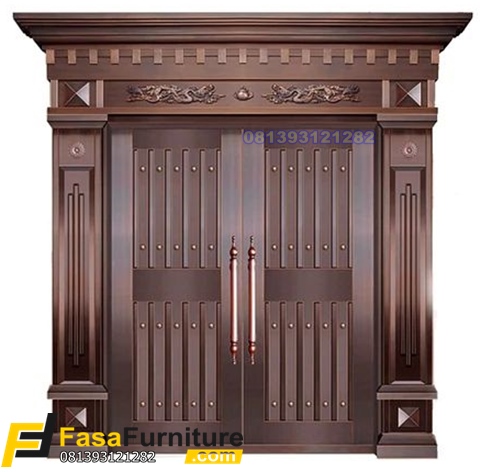 Pintu Depan Minimalis Motif Kuningan Terbaru