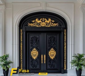 Model Pintu Rumah Mewah Ukir 2 Pintu Elegan