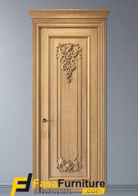 Pintu Kamar Kayu Jati Ukir Modern