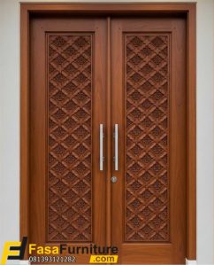 Pintu Rumah Sultan Mewah Ukiran Bunga Cantik