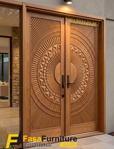 Jual Pintu Kayu Jati Mewah Ukiran Luar Dalam